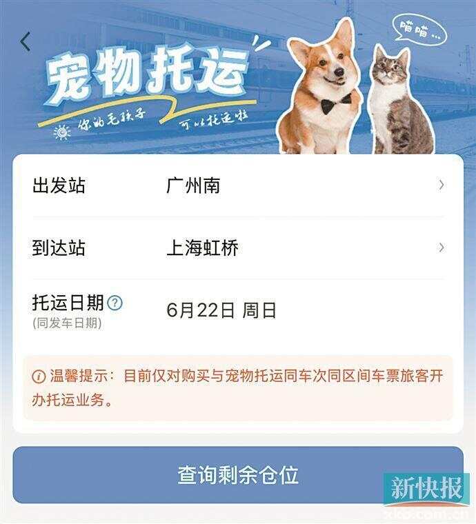 好消息！广州南站可以托运宠物啦 至少提前两天预约并需提前到车站托运(图1)