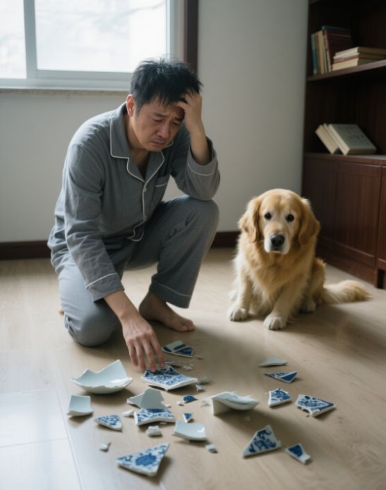 九游体育：宠物狗打碎古董花瓶被主人送去狗肉店3天后发现古董是赝品(图1)