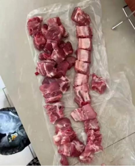 女子网上买10斤猪骨喂狗一周后狗狗生病兽医检查后：这不是猪骨(图1)